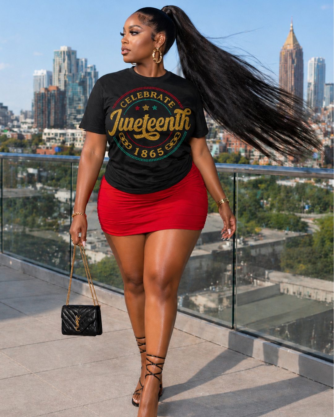 Celebrate Juneteenth Rhinestone Shirt