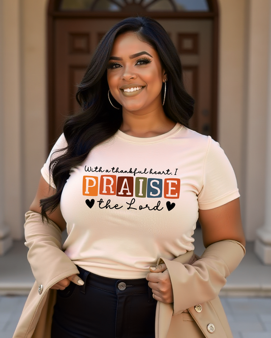 With A Thankful Heart Tee