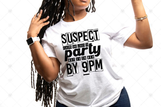Short sleeve t-shirt Suspect Claims She Likes to Party